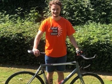 fightforsightUK's tweet photo. Matt's ready to take on the major challenge of cycling 130 miles past 21 London football stadiums in a single day tomorrow to raise money for pioneering eye research. Read more about Matt's challenge and donate to his fundraiser here 👉https://t.co/6XYL31iLG7 @StadiumsCycle https://t.co/Wp7oTyaPt7