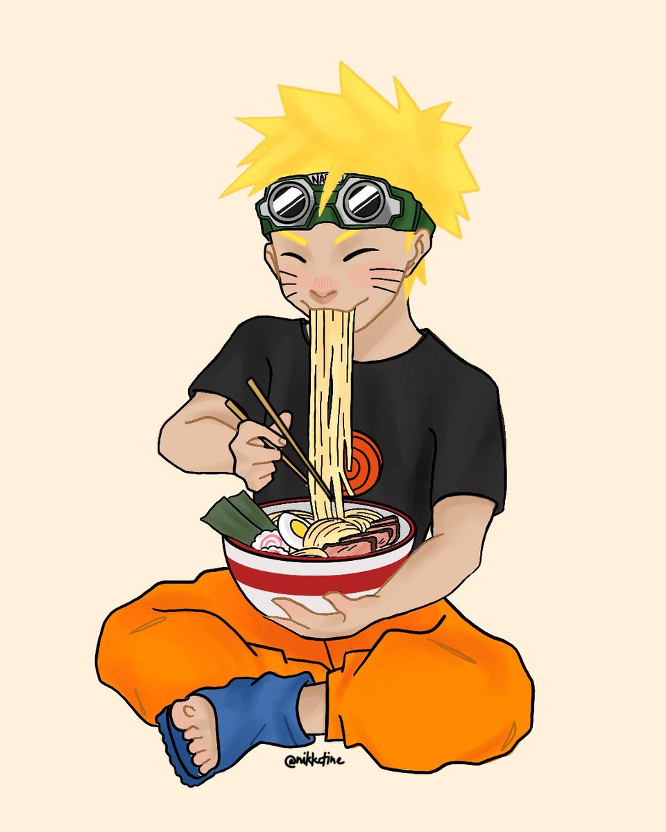 Nikita On Twitter Smol Naruto Eating Ramen Makes Me Happy W Anime Art.