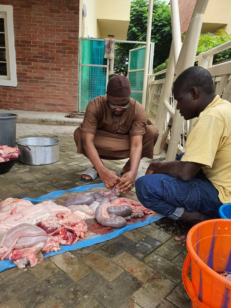 ProfIsaPantami's tweet photo. The Sallah Mode! Working for the family at home. Also getting ready to eat Sallah meat in sha Allah, after a moment. May the Almighty Allah accept from all of us,... https://t.co/qENJjZUc1a