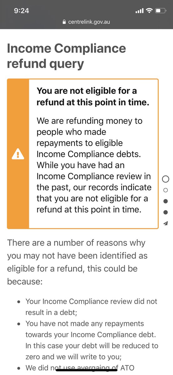 anitatebb's tweet image. #robotdebt @Centrelink several compliance reviews, all of which reduce the debt amount. Have paid roughly $5k towards debt and repayments no longer visible on website. ATO averaging was used to issue debt and it is still listed as pending and not reduced to zero????
