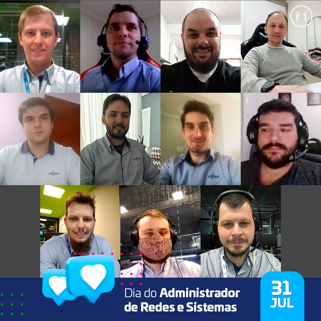 unifiqueoficial's tweet photo. Hoje é o dia do #AdministradorDeRedes e Sistemas! 👏🏽
👉🏽 É a #equipe que cuida de toda a estrutura de #FibraOptica, #Radio e até Cabo Coaxial da #Unifique
Quando acontecem incidentes, são eles que passam madrugadas acordados para resolver o ocorrido.💡
#Parabens equipe! 💙 https://t.co/cT9PN2tU0r