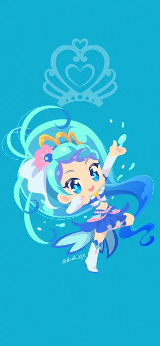 #青キュアをTLに流して涼もう 