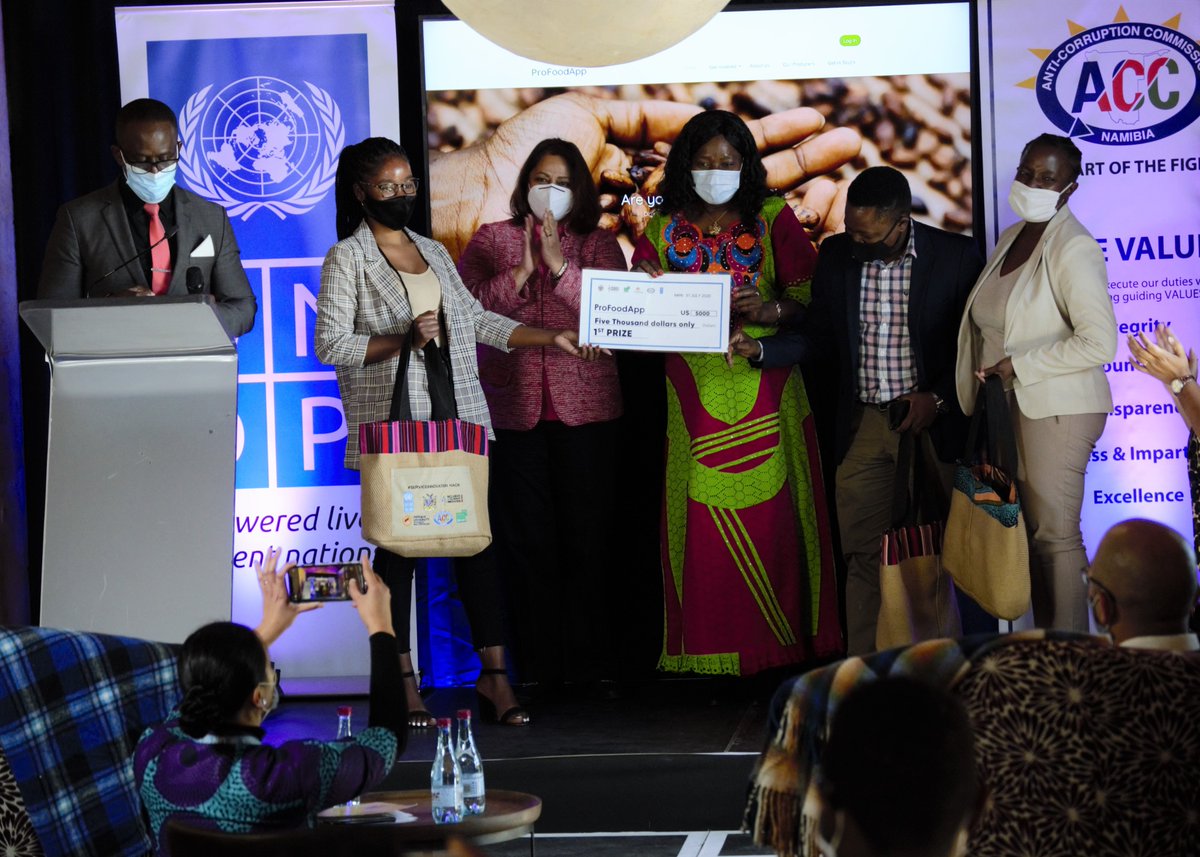 UNDPNamibia's tweet photo. We hosted the Namibia @UNDPAccLabs Service Innovation #Hackathon today. Participants developed digital and #innovative solutions to address the pain points and challenges government has been experiencing on service delivery. https://t.co/I5QpRdb1Ot