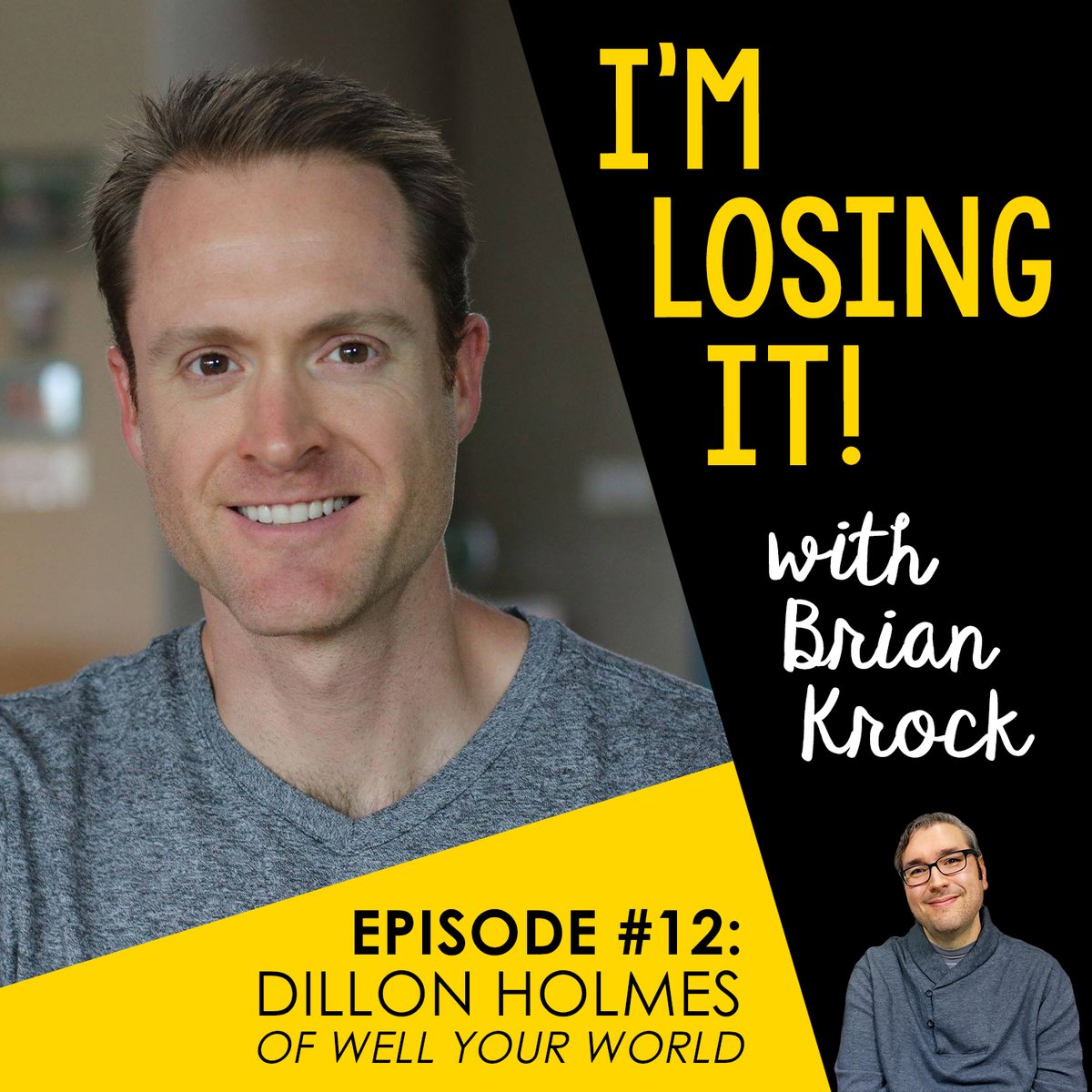 ImLosingItShow's tweet photo. On this week's podcast, Brian caught up with Dillon Holmes of @WellYourWorld! Listen in as two kindred spirits in health have a fantastic conversation about Dillon's history and what drives him to create easy and accessible content and food ▶️ https://t.co/k9QlOivuHN https://t.co/3vz0cAQcic