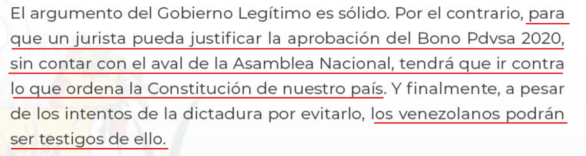 2. La protección se origina por la declaración de un funcionario del gobierno interino y un comunicado de la Procuraduría Especial amenazando someter al escarnio público a cualquier testigo experto que rindiese testimonio en contra de la posición del gobierno interino.