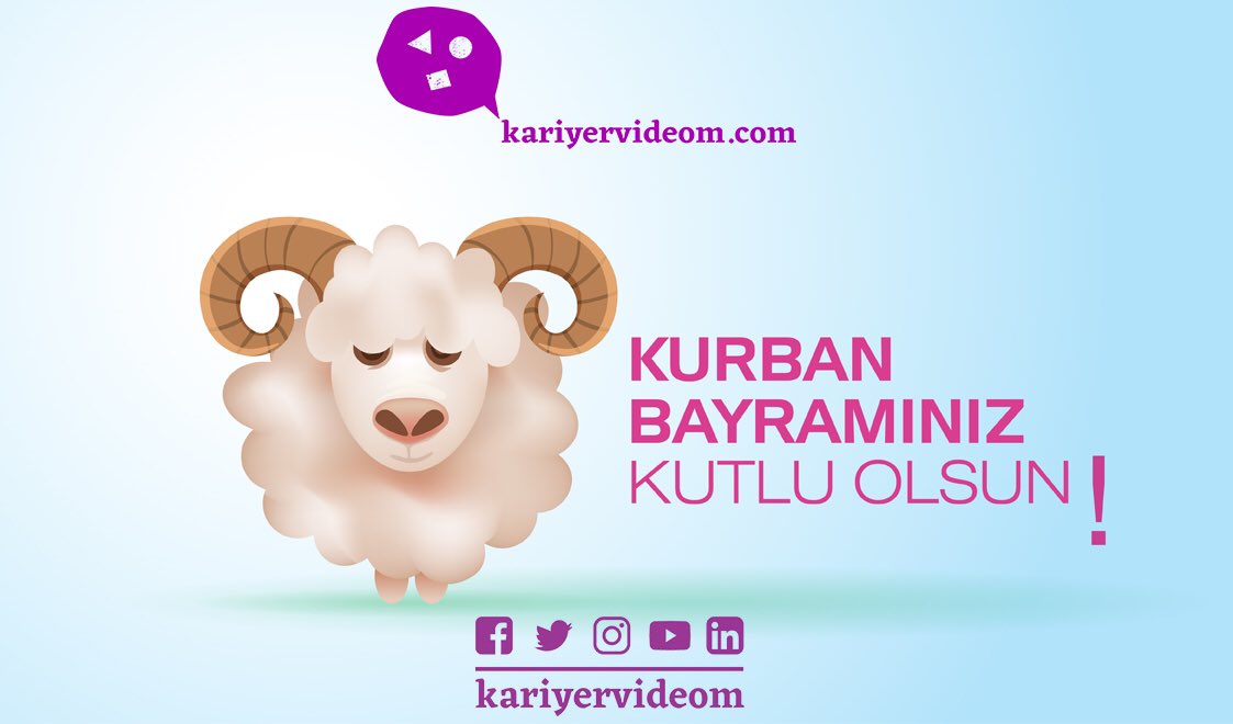 Kurban Bayramınız Kutlu Olsun! 

#kurbanbayramı #kariyervideom 

Kariyervideom.com