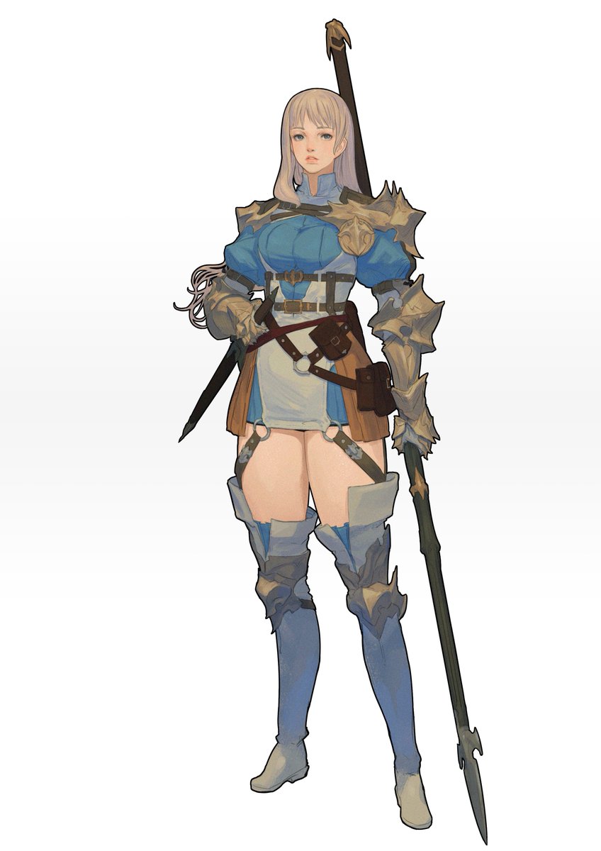 「パーティメンバー。
以前描いた単体キャラに絵柄合わせてパーティっぽくして行こうか」|sonechのイラスト