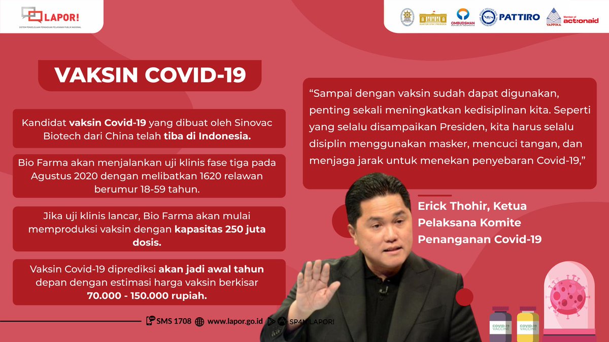 LAPOR1708's tweet photo. Selamat Malam #SahabatLAPOR!

Sahabat sudah tahu informasi terbaru mengenai vaksin COVID-19? Yuk ketahui lebih dalam melalui gambar berikut! https://t.co/Z4qQHqhwcB