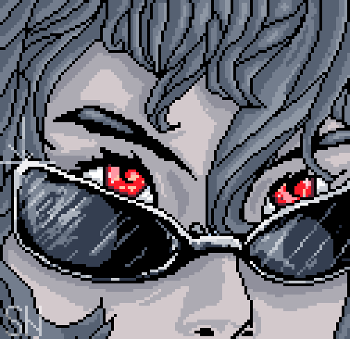 naikomy's tweet photo. Ruby eyes. Original size: 126x122px #artwork  #character #aseprite #pixelart #Training #Glasses #pixilart #RubyEyes https://t.co/iriYPDo9Mx