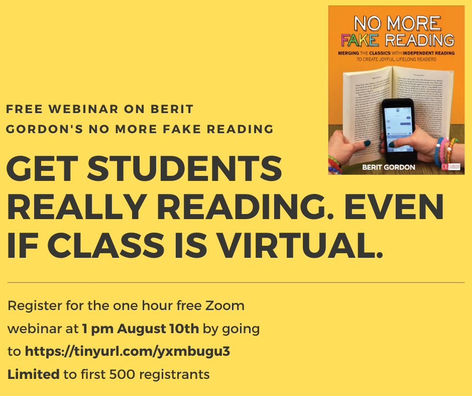 There's room for 500 in this free webinar since the last one reached capacity and left so many out. Join me on August 10th at @1pm for the same resources and tips, but like your last class of the day, with all the kinks ironed out! Register at tinyurl.com/yxmbugu3