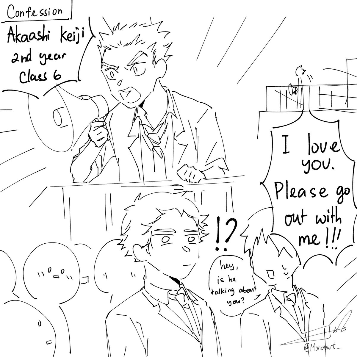 #BokuakaWeek2020 Day 1: Coffee Shop AU ˚✧₊⁎( ˘ω˘ )⁎⁺˳✧༚

(I did 2 promt, the third pict is confessions)

#bokuaka #Haikyuu 