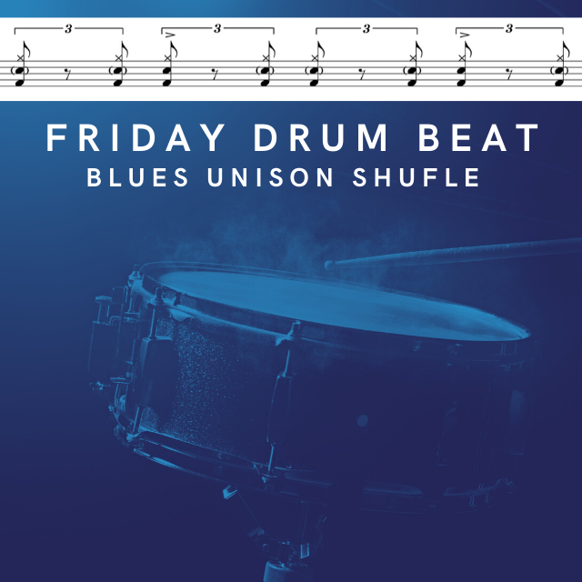 TotalDrummer's tweet photo. FRIDAY DRUM BEAT This is a cool #blues #shuffle sometimes called a #Texas shuffle or #Chicago shuffle. It involves both hands playing in unison and then we're adding the bass on every note too!
#drums #drummer #drumming #triplets https://t.co/Vv4pIc2XJl
