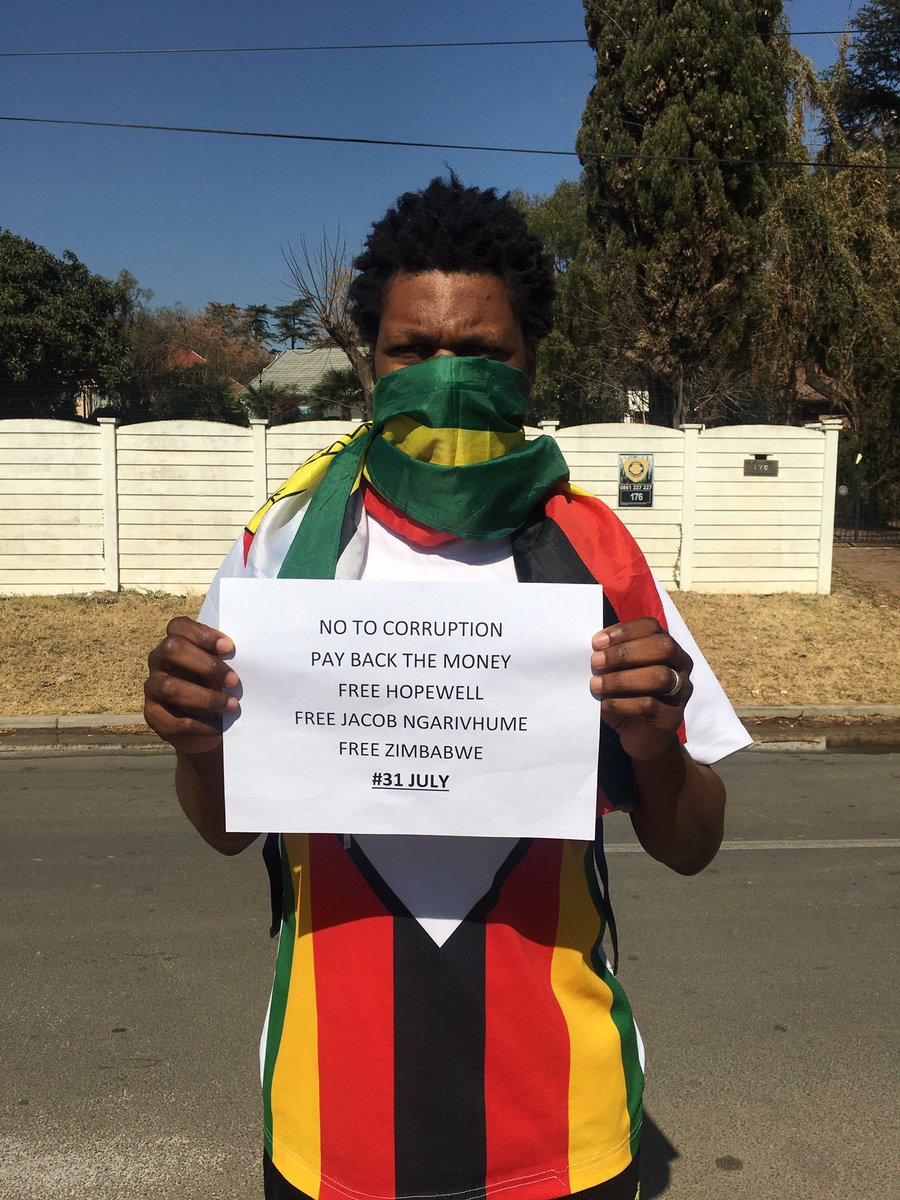 #ZanupfMustGo #FreeJacobNgarivhume #FreeHopewell #NoToConstitutionalAmendments #July31movement #JULY31 #FreeZimbabwe #PayBackTheMoney #NoToCorruption #EnoughIsEnough #Taneta #Sesidiniwe