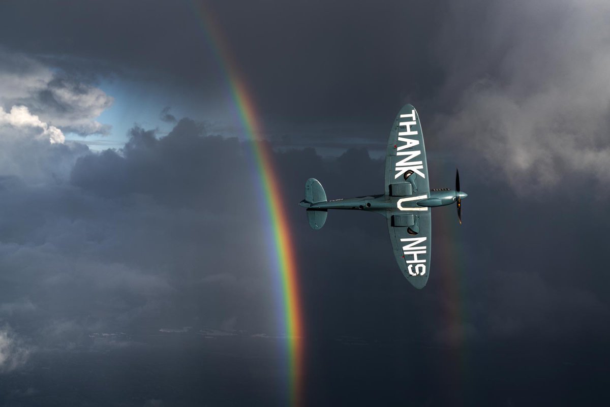 WestHertsNHS's tweet photo. ✈ Tomorrow Saturday (1 Aug), the ‘Thank U NHS’ #NHSSpitfire will fly over Watford General Hospital! ✈ 

The flyover will pass over Watford General at approx. 4.15pm. Keep a lookout for the plane! 👏 #ThankYouNHS  🌈 https://t.co/yHnnf3lTGa