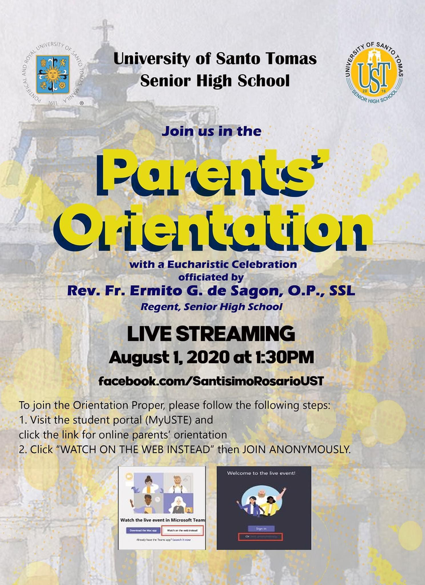 ustshssc's tweet photo. As a new academic year is about to commence, and as part of the academic journey of the Freshmen, parents of the new breed of Tigers are called out to partake on our annual Parents' Orientation. https://t.co/MUvKPdsswT