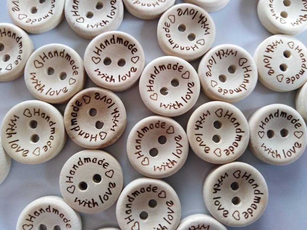 BeadsBitznBopz's tweet photo. 10 Round Wooden 'Handmade with love' Buttons | 15mm | for crafts, sewing, scrapbook and more https://t.co/k48wezZuDZ #Etsy #BeadsBitznBopz #Etsyireland #CraftButton https://t.co/V33tc714XT
