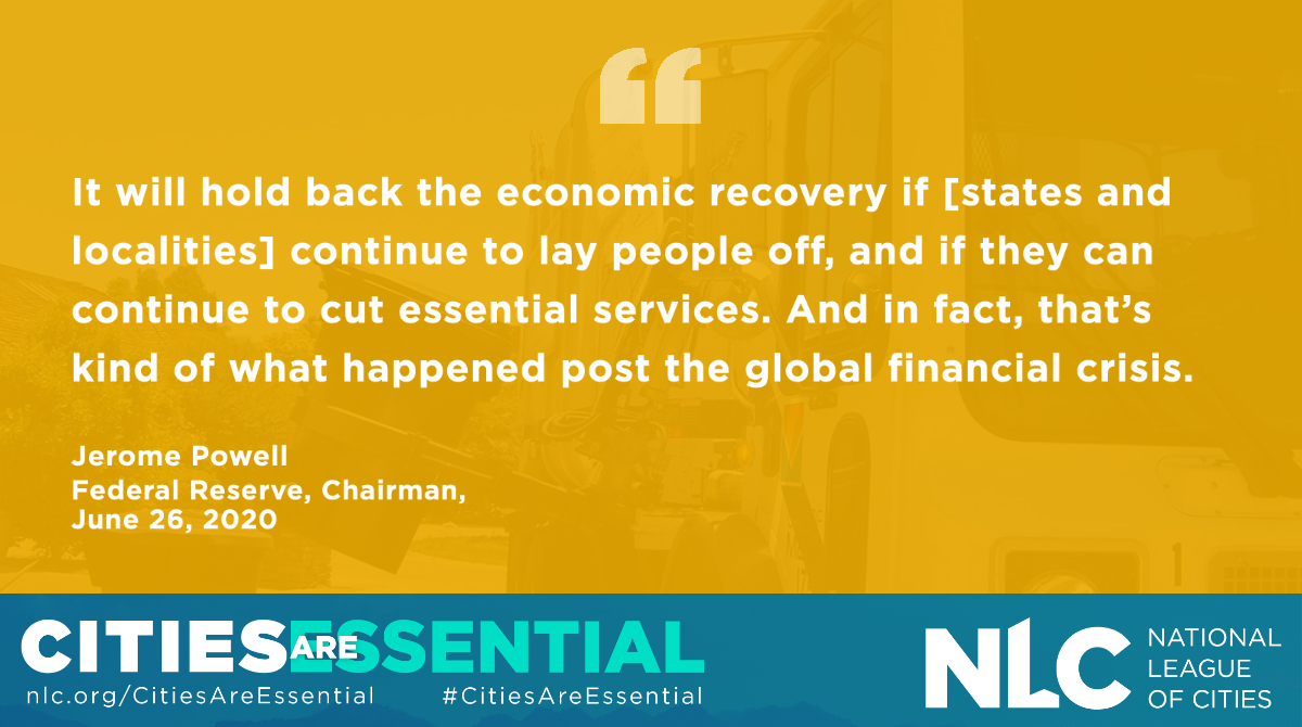 Top economists have called on Congress to include direct aid to local governments in the next #COVID19 relief package in order to stave off disastrous long-term economic effects of the pandemic and lift our economy out of the current downturn. #CitiesAreEssential