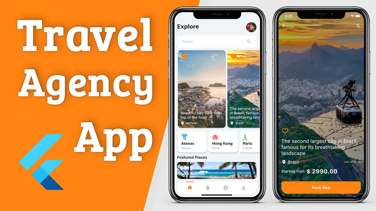 AllAboutFlutter's tweet image. 🚀New video hope you like this Travel Agency #App #UI #Design using #Flutter 😍
👉youtu.be/rFDb3gPVH6I (including source code)
@FlutterDev @r_FlutterDev @FlutterComm
#flutterdev #learntocode #100DaysOfCode #MobileApp #FlutterDay #dartlang #StayAtHome #WorkFromHome