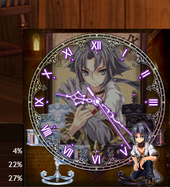 ばに爺 あまショコ2来るぅぅ苺華ちゃぁぁぁん ハナモモ団長 うん やっぱデスクトップにこの時計ないとね イリス時計 時間でキャラ変わっていくやつ てかいつの間にかボイスありになってたのね