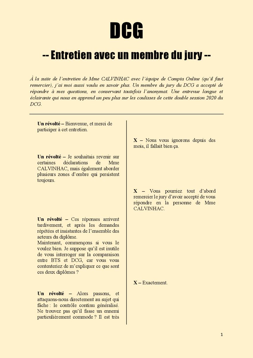 AccusationDCG's tweet photo. J'ai, moi aussi, pu obtenir un entretien d'un membre du jury. Une entrevue éclairante. #DCG https://t.co/cMqVUC88rz
