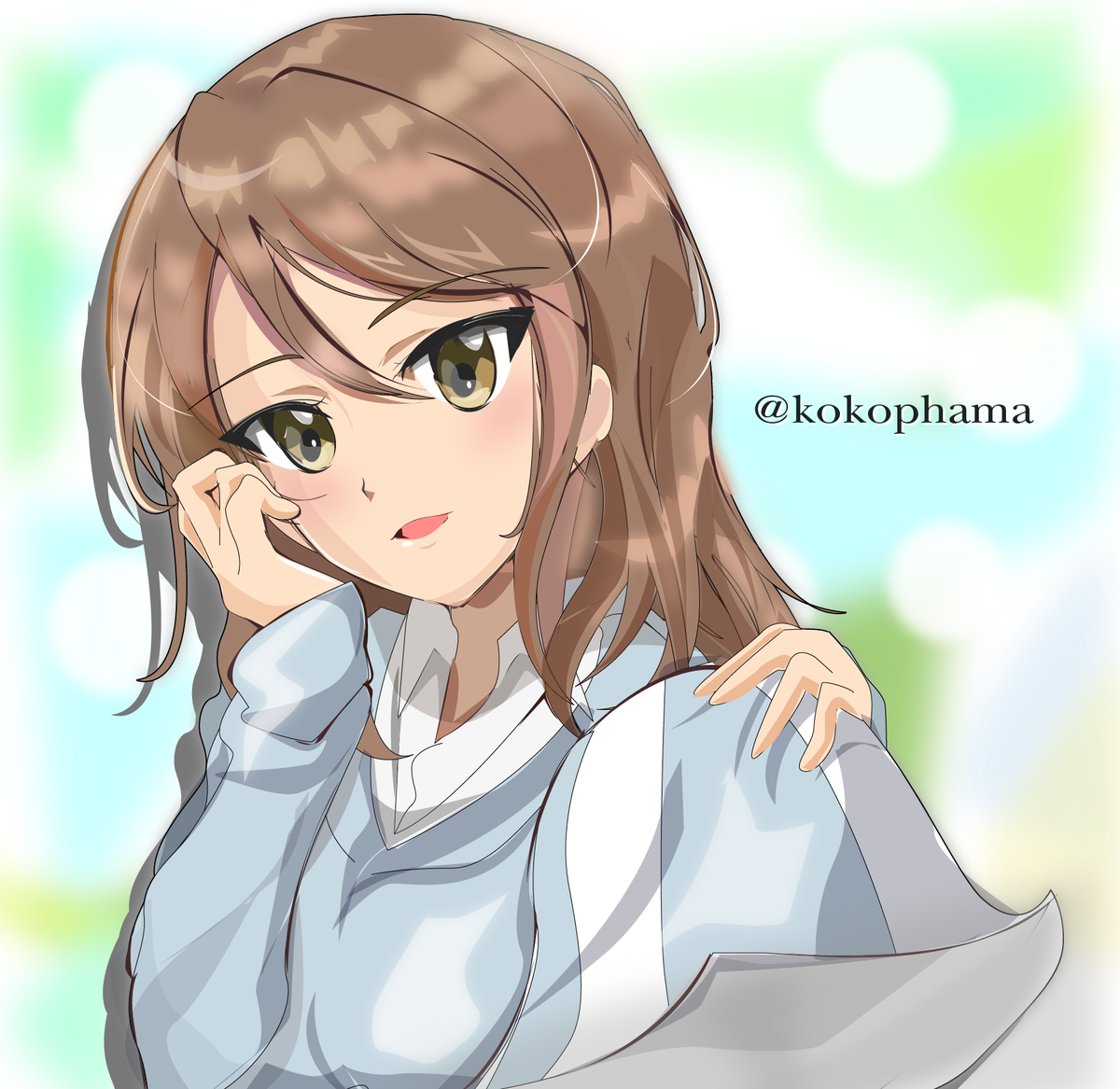 あれこれ塗り方を試しながら ミカさん練習してみました ココ のイラスト