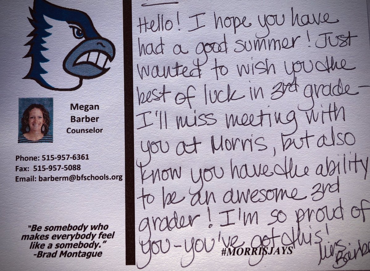 mbschcounselor's tweet photo. As we approach the school year, reminding some of my #MorrisJays “graduates” that they are awesome, that they’ve got this, and that I am SO proud of them!! #AndersonJays #relationshipsfirst #everythingelsesecond #schoolcounselor https://t.co/gw3d6jGpFJ