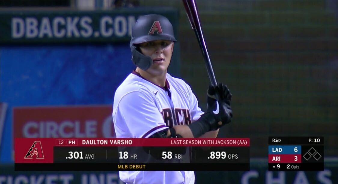 19,744th player in MLB history: Daulton Varsho- named after dad Gary's (8-year MLB career, current Pirates scout) 1995 Phillies teammate Darren Daulton- 2nd round pick in '17 out of Wisconsin-Milwaukee- primarily a C, but started 4 games in CF in '19, can also play 2B, 3B