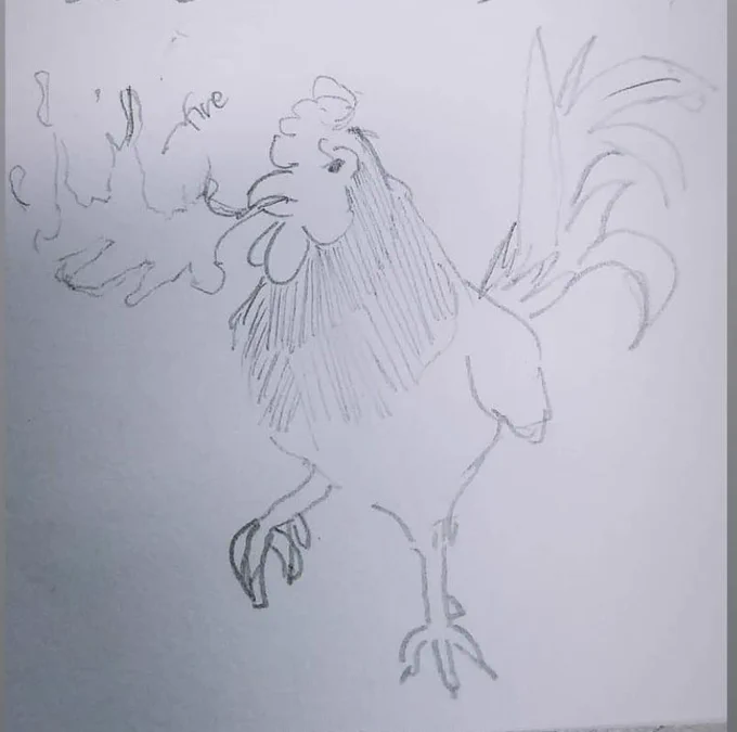 I have no new art so here's a fire breathing chicken 