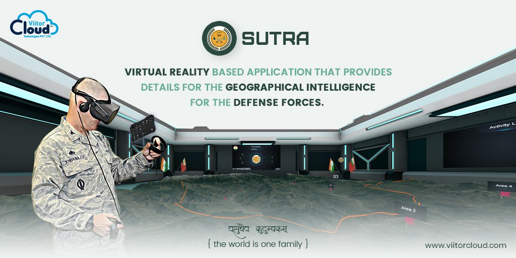 ViitorCloud's tweet photo. #ViitorCloud's very own #Sutra gives a wide and high platform for the #defense forces to get set their plans with the most accurate #geographical #intelligence.
Visit to know more: https://t.co/Fv4sKY6TPN
#ViitorCloud #VRARA #VRapplication #immersivetechnology #Hologram #IoT https://t.co/xPjtpcPo0R