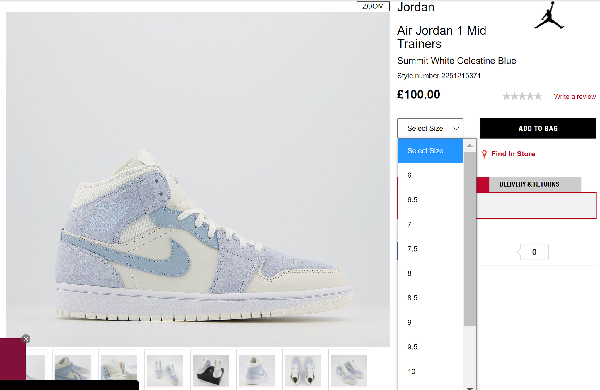 jordan 1 mid se celestine blue