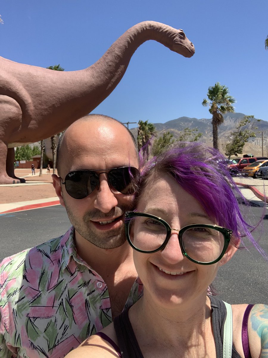 The Cabazon Dinosaurs! Perfect because you can really see all you want to see from the parking lot. It is cool to go inside the T-Rex but it requires you to give money to a creationist museum so I don’t feel too bad skipping.