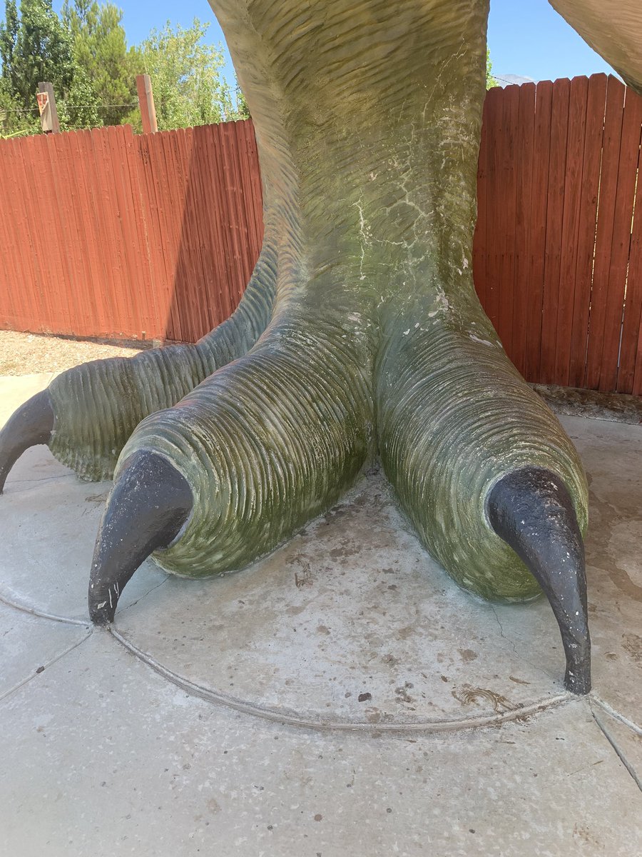 The Cabazon Dinosaurs! Perfect because you can really see all you want to see from the parking lot. It is cool to go inside the T-Rex but it requires you to give money to a creationist museum so I don’t feel too bad skipping.