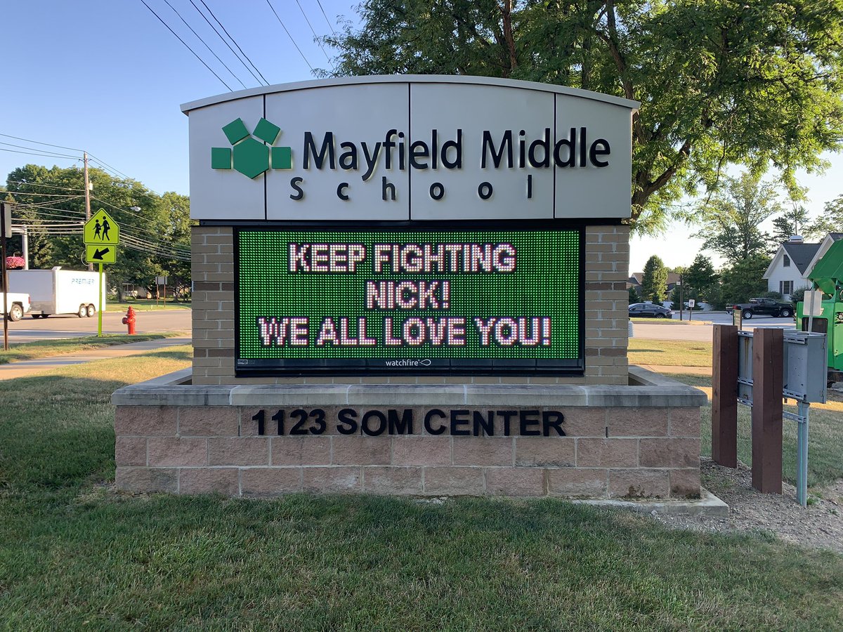 Prayers up for Nick! <a href="/MMSOurHouseAP/">Jacquelyn McLaughlin</a> <a href="/MrSheppardMMS/">Daniel Sheppard, Ed.D.</a>