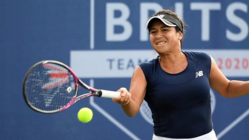 Heather Watson has earned a fine 6-0 6-1 victory over Maia Lumsden at the Battle of the Brits. Report: bbc.in/3gc8uQx