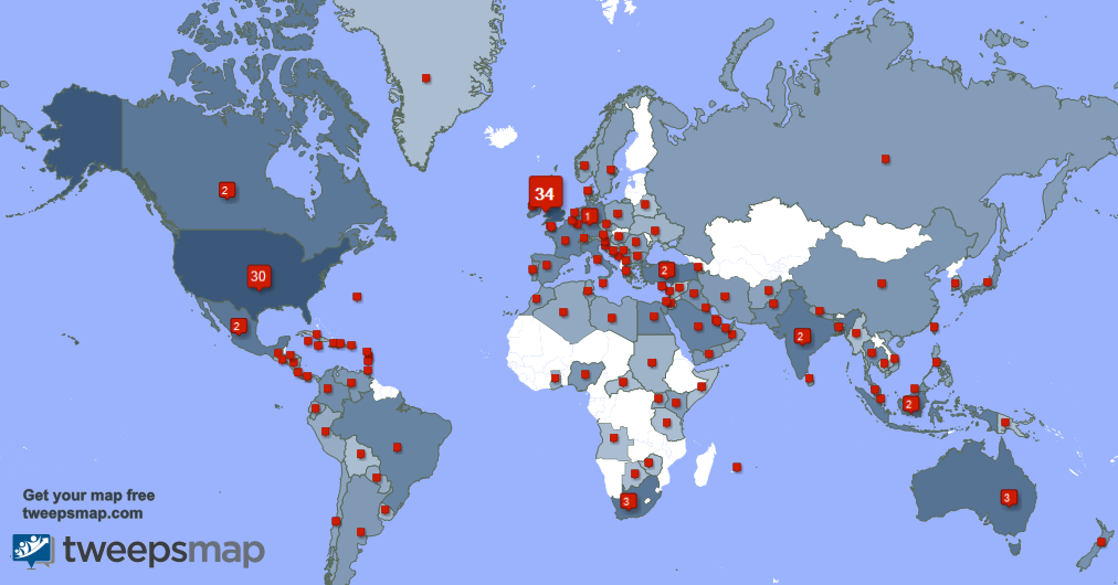 Special thank you to my 16 new followers from Venezuela, and more last week. tweepsmap.com/!FilthyFilly