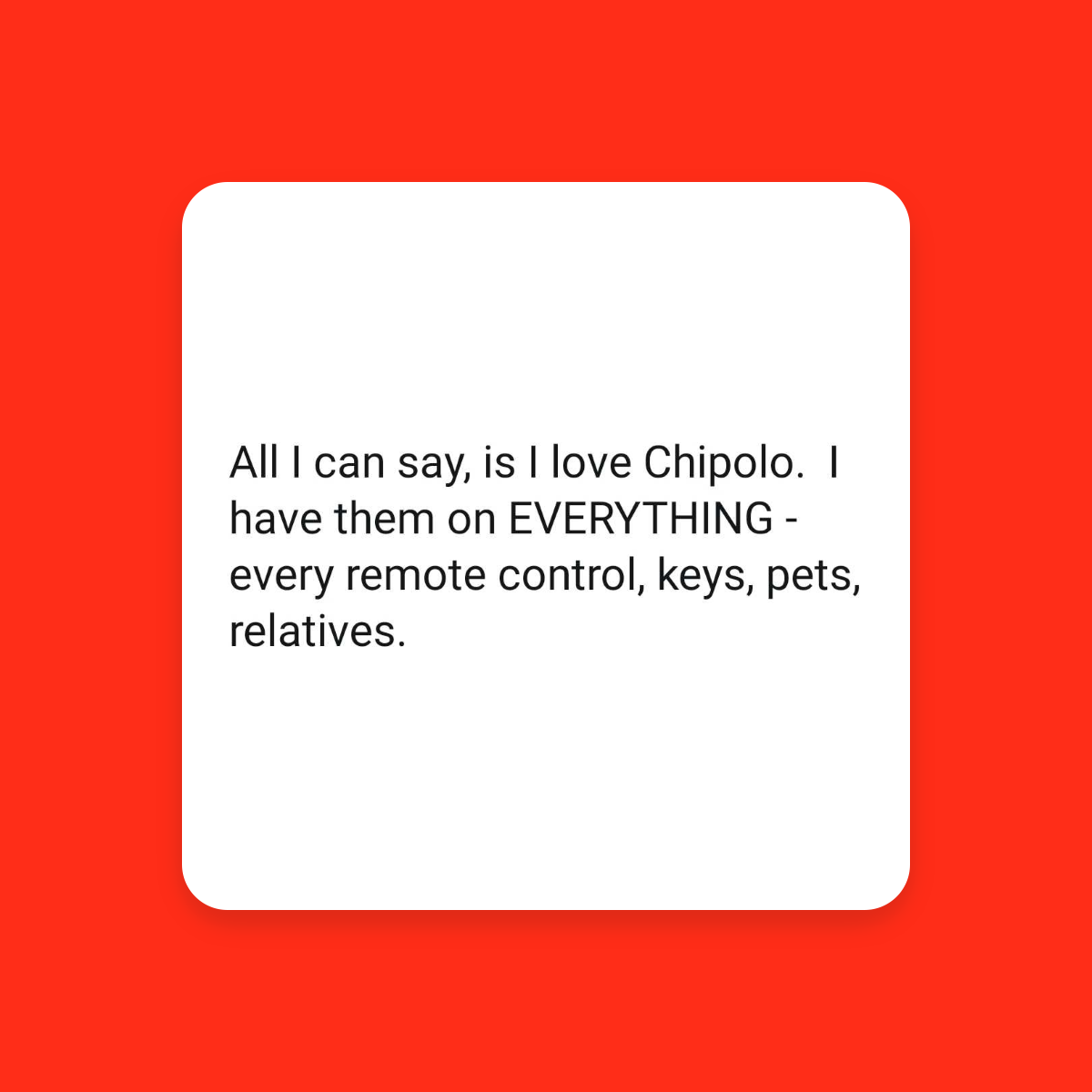 ChipoloTM's tweet photo. Here's what others say about Chipolo ๐
#Chipolo #Findmykeys #BluetoothTracker #Bluetooth #Tracker #Keyfinder #Itemfinder #SmartTracker https://t.co/bltkLXDiwk