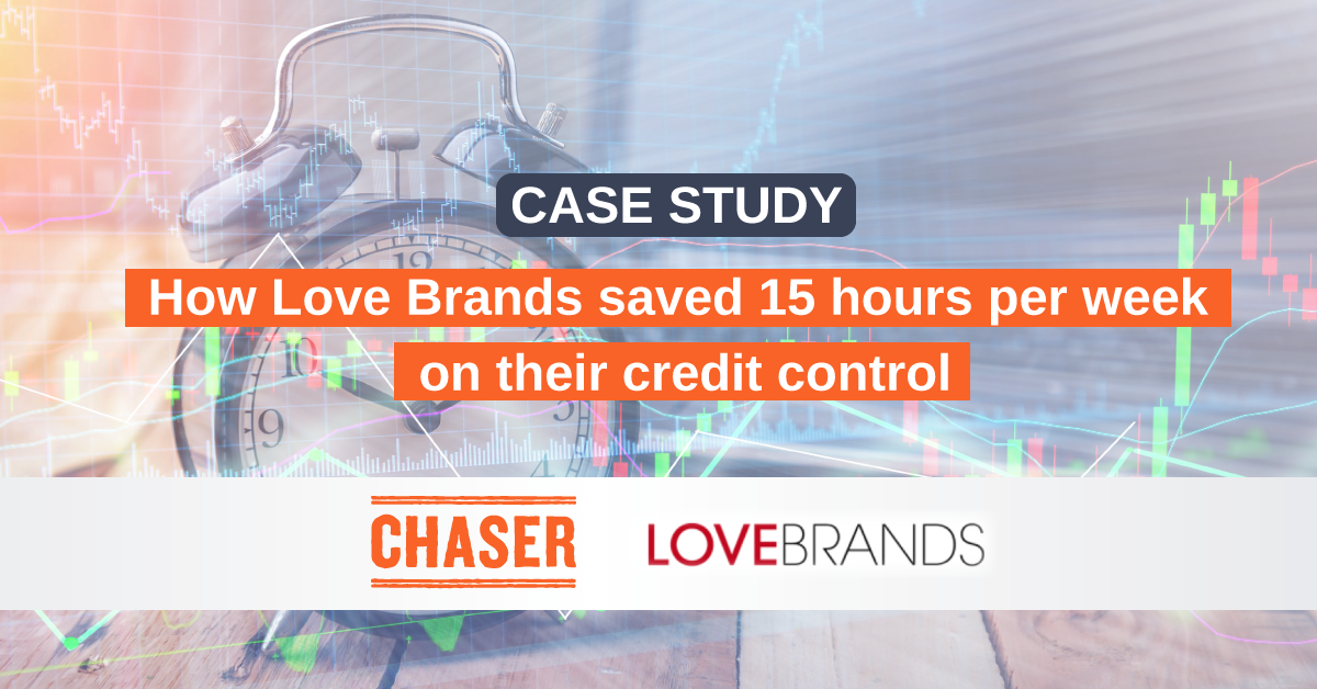 Case Study: How Love Brands saved 15 hours per week &amp; maintained great customer relationships, with credit control automation from Chaser 🤝📈

hubs.ly/H0s0Z_t0

#CreditControl #Cashflow #SME #SmallBiz #SaaS #Automation #TimeSaving #CaseStudy #SmallBusiness #WholeSale