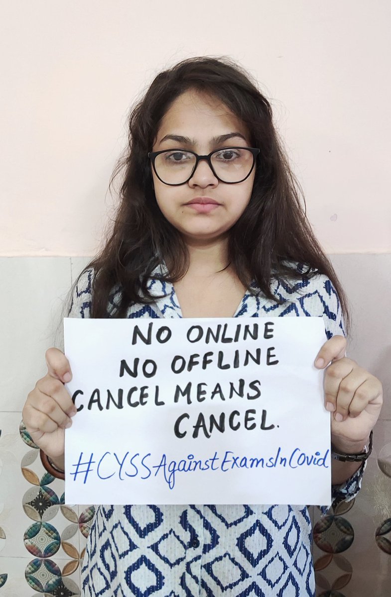 AJNAlom's tweet photo. We oppose UGC guidelines 
#CYSSAgainstExamsInCovid https://t.co/vVOkX0VdeB