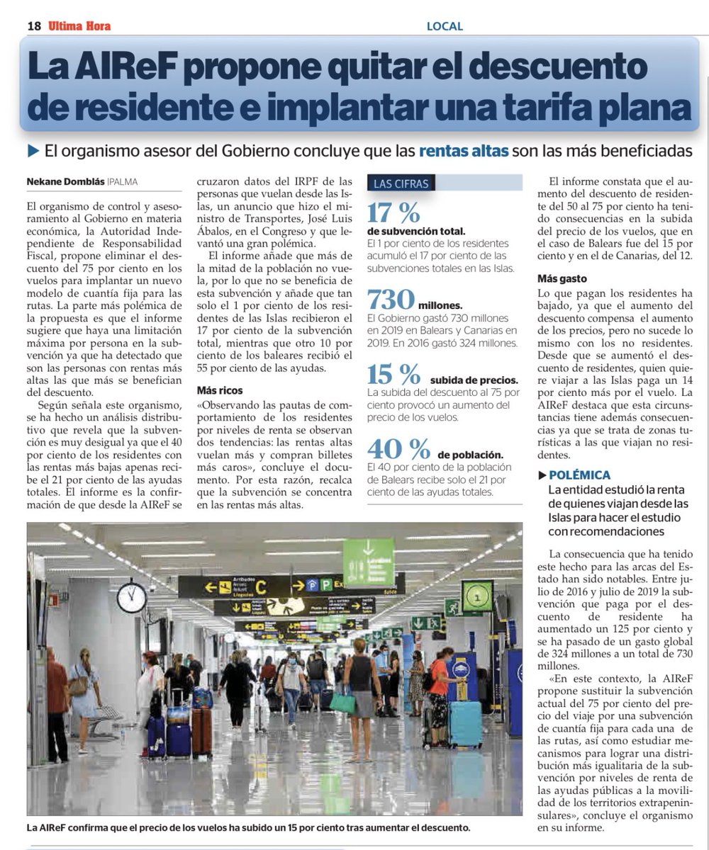 miqueljerez's tweet photo. La @AIReF_es propone eliminar el descuento del 75% y sustituirlo por una bonificación desigual en función de la renta. En lugar de poner limites al abuso en los precios prefieren recortan derechos. Se sitúan en el lado equivocado. No han entendido nada. #recortes https://t.co/0rxyjl0t7i
