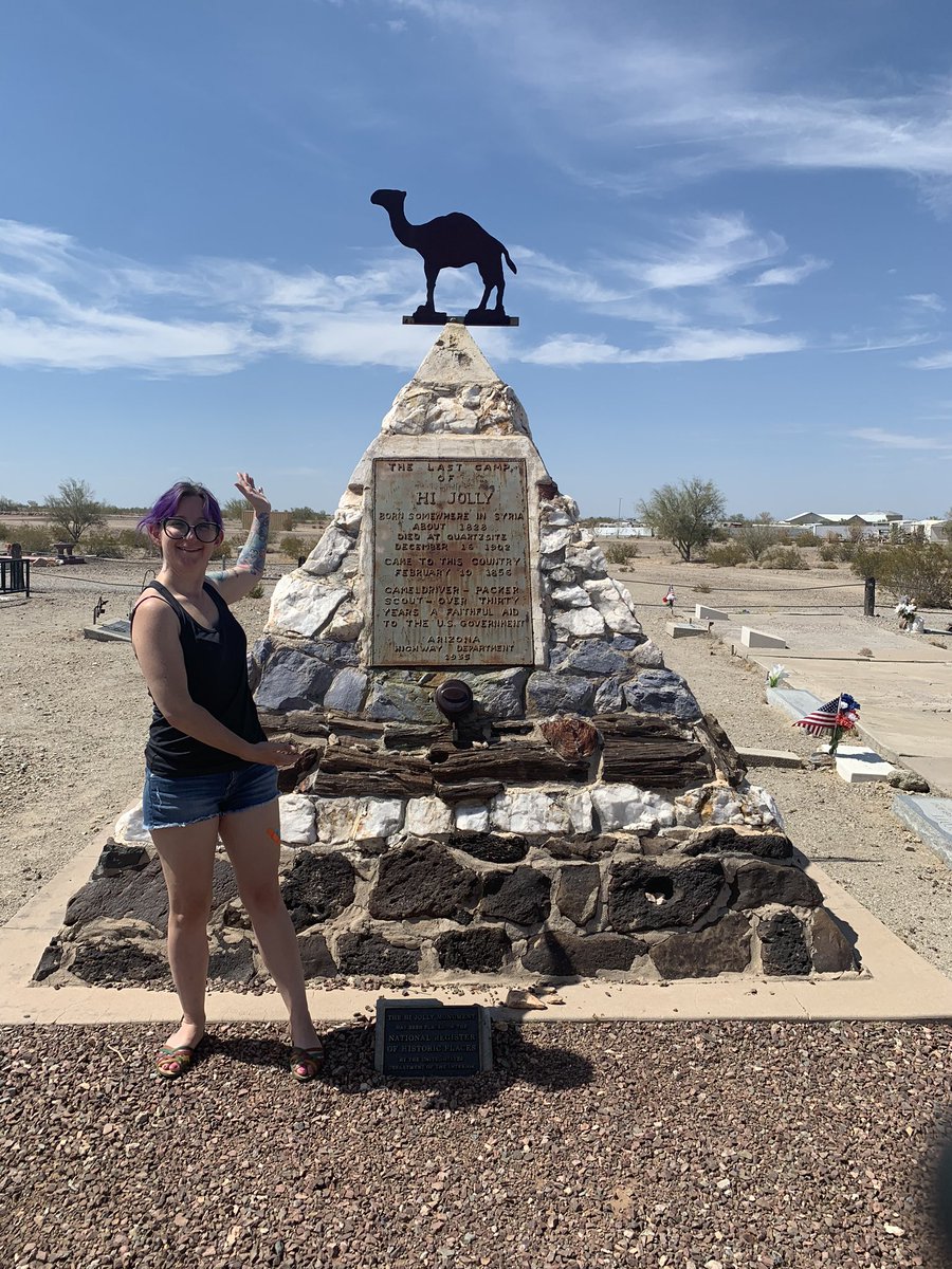 Quartzsite, AZ and the Tomb of Hi Jolly. He was a camel trainer hired by the US Army to experiment with using camels instead of horses. This is mostly a winter town so not a whole lot else going on here in July.
