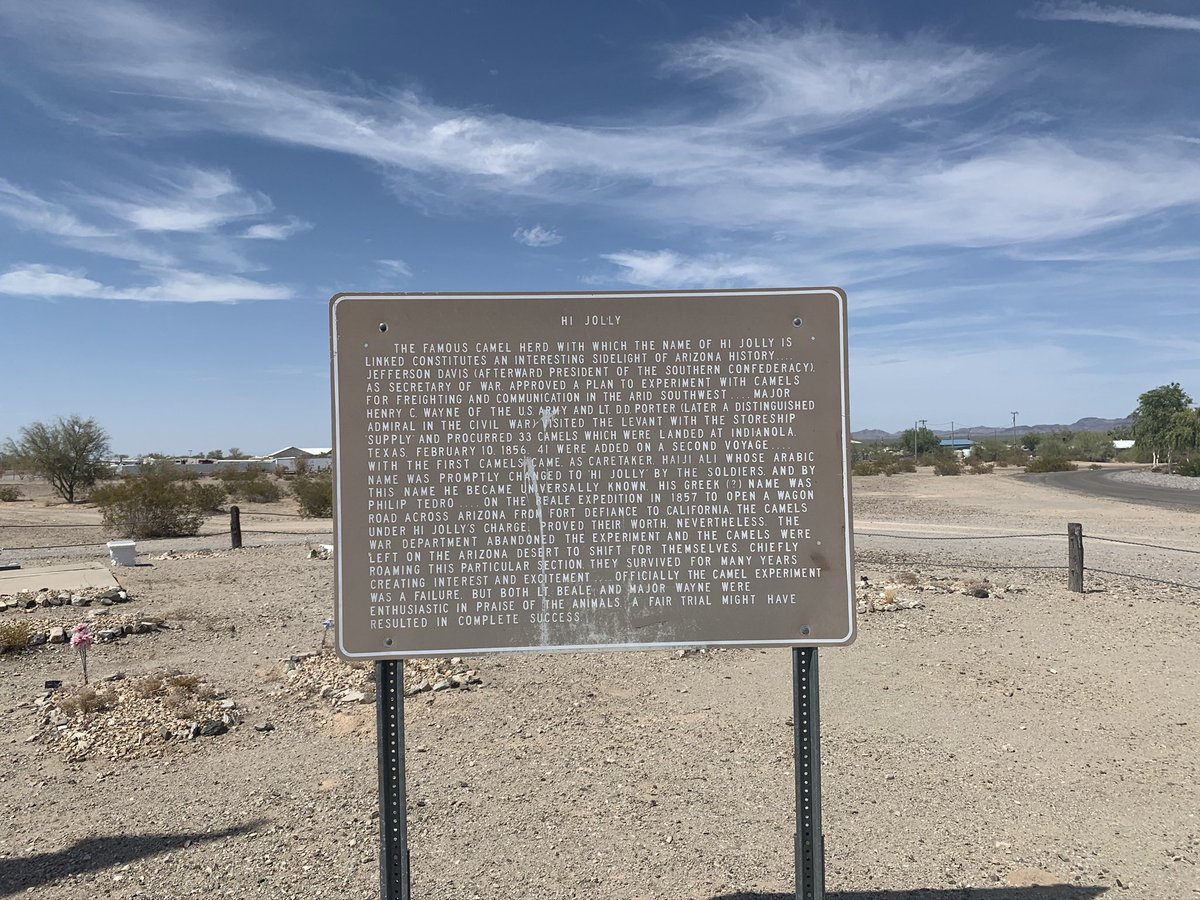 Quartzsite, AZ and the Tomb of Hi Jolly. He was a camel trainer hired by the US Army to experiment with using camels instead of horses. This is mostly a winter town so not a whole lot else going on here in July.