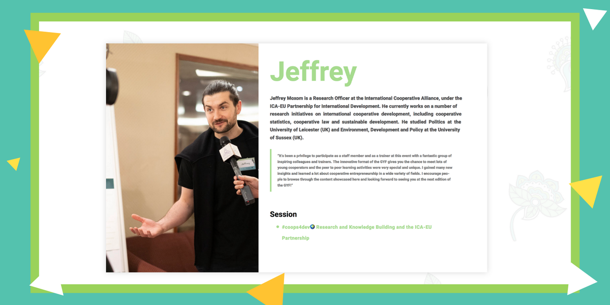 CoopsEurope's tweet photo. Jeffrey is based in Brussels 🇧🇪 and is part of the #coops4dev🌍 research team.
He was also a trainer at the #GYF20! 🇲🇾

(Re)discover his training session on research &amp; knowledge building activities under the ICA-EU partnership #coops4dev🌍! 👉 https://t.co/5nbXjnFCTi

@europeaid https://t.co/UBUtyznDXl