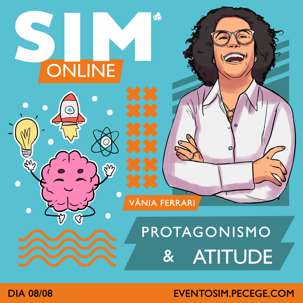 mbauspesalq's tweet photo. "Protagonismo &amp; Atitude" é o tema da palestra da @Vania_FerrariBR. Com humor e muita técnica ela vai mostrar que é possível nos fazer repensar nosso papel na empresa e na sociedade.
⠀
👉 https://t.co/ZLETBMaoPy
⠀
Arte: Alavanca Criatividade
#eventosim #simonline #palestraonline https://t.co/Z8TIZGenGc