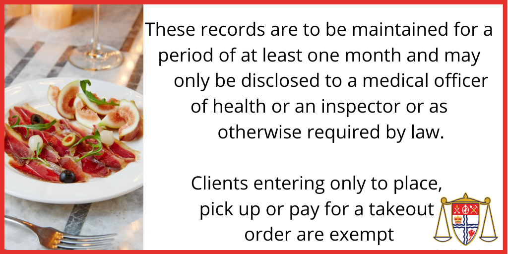 OttawaBylaw's tweet photo. NEW: By Provincial Order, all food establishments offering dine-in services MUST record the name and contact information of every patron who dines at the establishment, be it inside or on the patio. #OttCity https://t.co/jvzSU5ZAs3