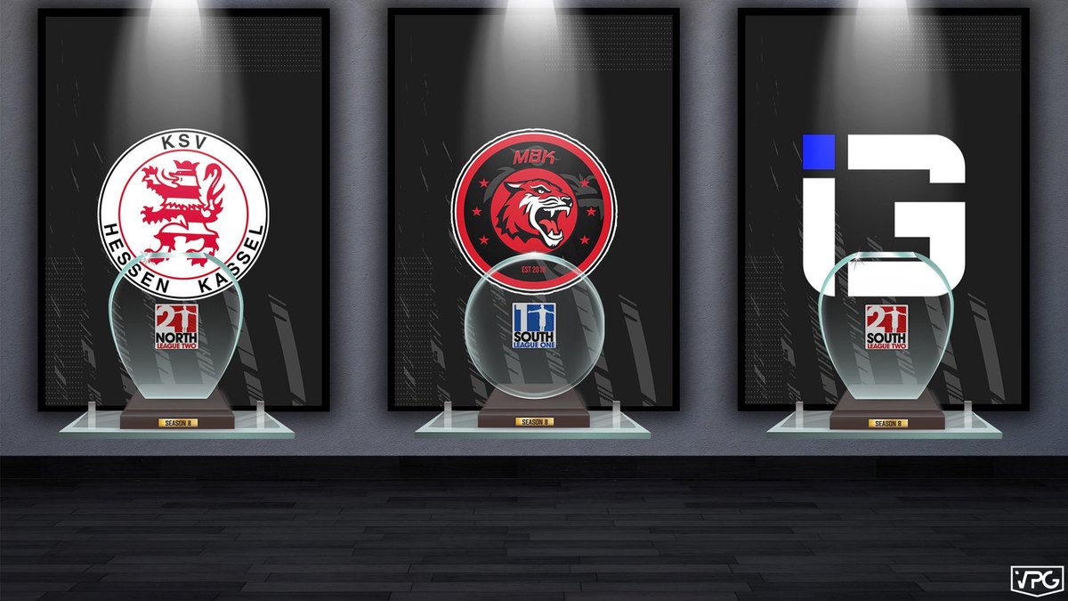 🌍| VPG Europe: Champions 

🏆| L1 South
🥇| @MBKeSports 🇬🇧 

🏆| L2 North 
🥇| <a href="/HessenKsv/">KSV Hessen Kassel eFootball</a> 🇩🇪 

🏆| L2 South
🥇| <a href="/integritygamin2/">integritygaming</a> 🇬🇧 

#VPG #ProClubs #FIFA20