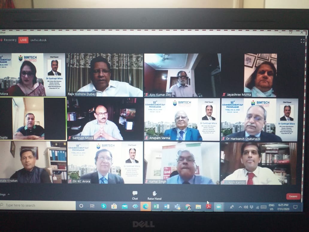 mkpandey67's tweet photo. Wait is over ! Happy to #welcomebatch2020 at #BIMTECHCommencementday today at @BIMTECHNoida. Mr. @DrSantruptMisra  of @AdityaBirlaGrp is the chief guest.  @AICTE_INDIA @HRDMinistry @NHRDN  #MBA #PGDM https://t.co/NOwORt7Boj