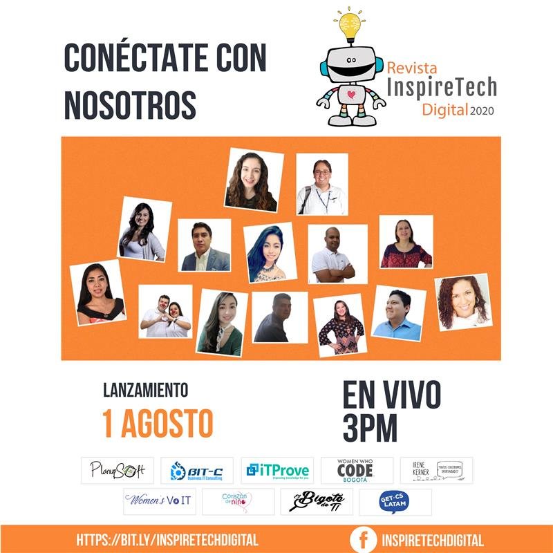La inspiración y el bienestar hacen parte de nuestra esencia!
Date la oportunidad de inspirar a muchos más e invita a mínimo dos amig@s a conectarse a nuestro live y participa en el sorteo de un regalo muy especial! Te esperamos en:
bit.ly/inspiretechdig…
Sabado 1 de Agosto 3pm