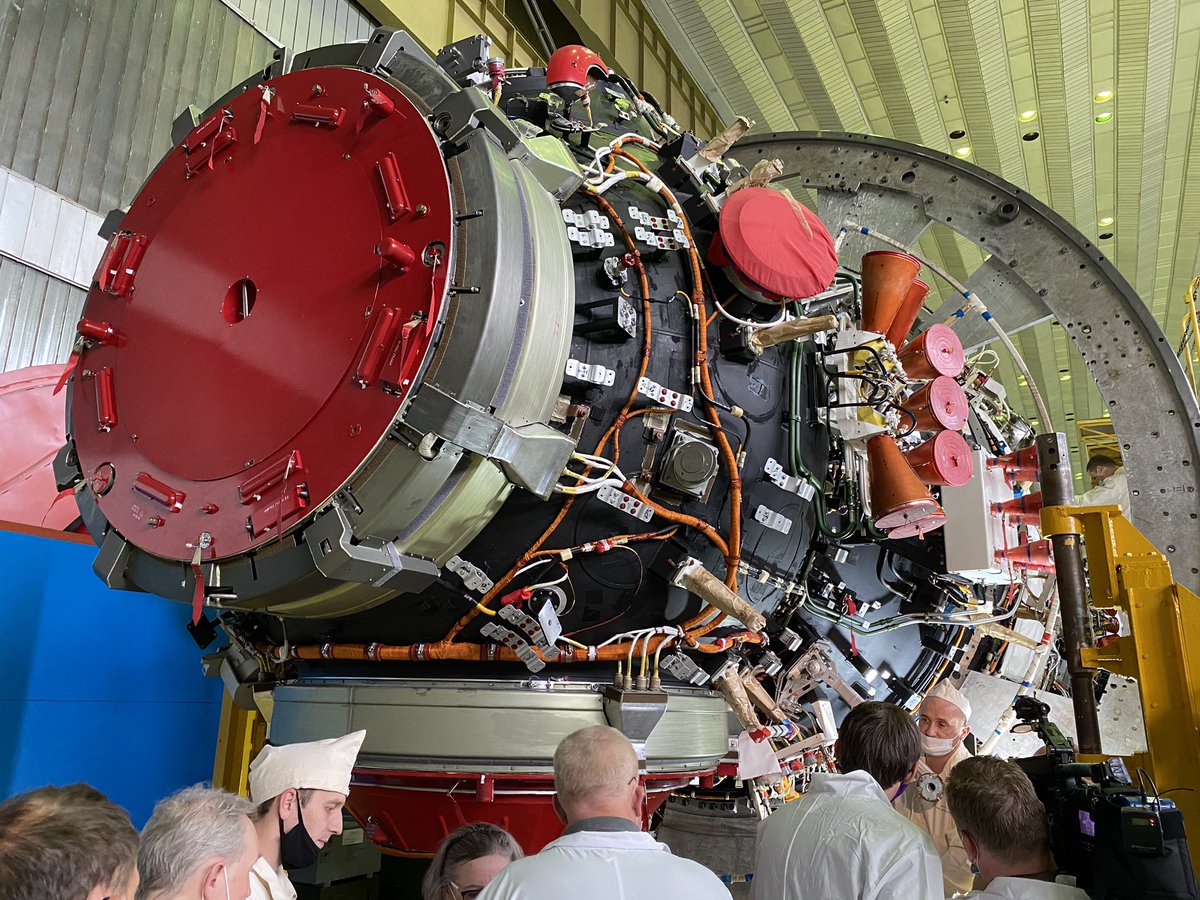 MLM  #Nauka will be sent to Baikonur on August 6. The launch is scheduled for April 2021. Today, I participated at the press conference at Khrunichev Center and made some photos of this module for you.