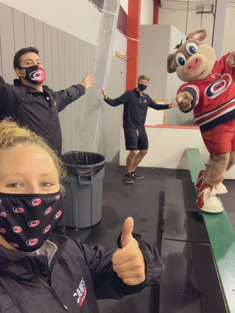 Super Friday Gameday at <a href="/Canes/">Carolina Hurricanes</a> Summer Camp with @NHLStormy 🤘🏻 #LetsGoCanes