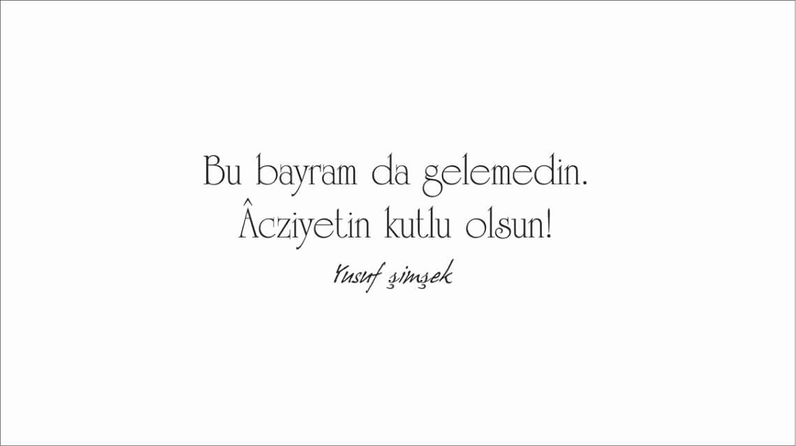 "Sarılsak Geçerdi Darıldık Kaldı Öyle..."
Hayırlı Bayramlar.
